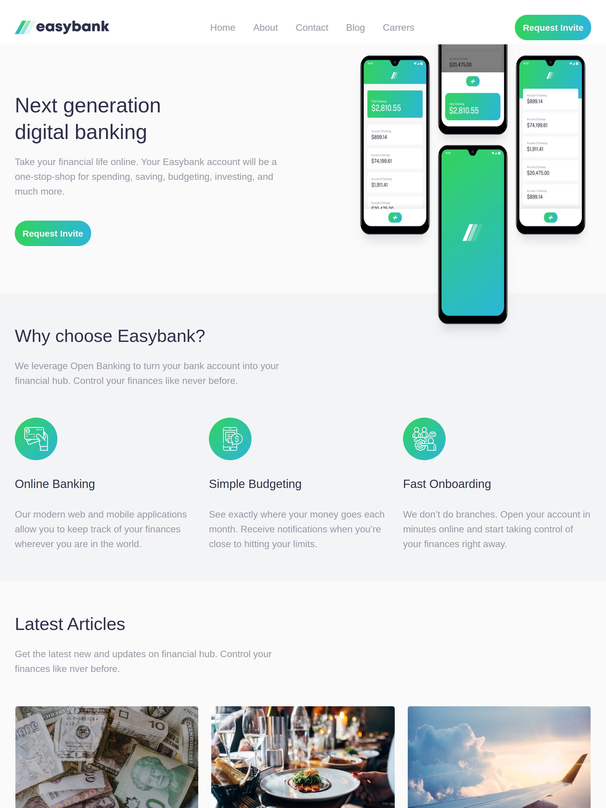 logo EasyBank landing page