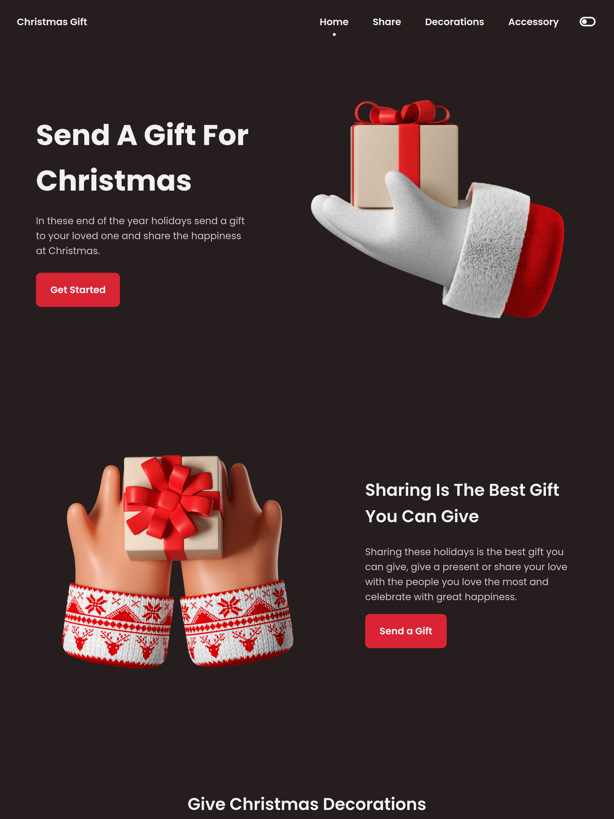 logo christmas landing page